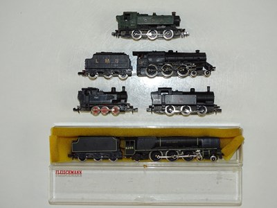Lot 36 - A group of unboxed N Gauge steam locomotives...