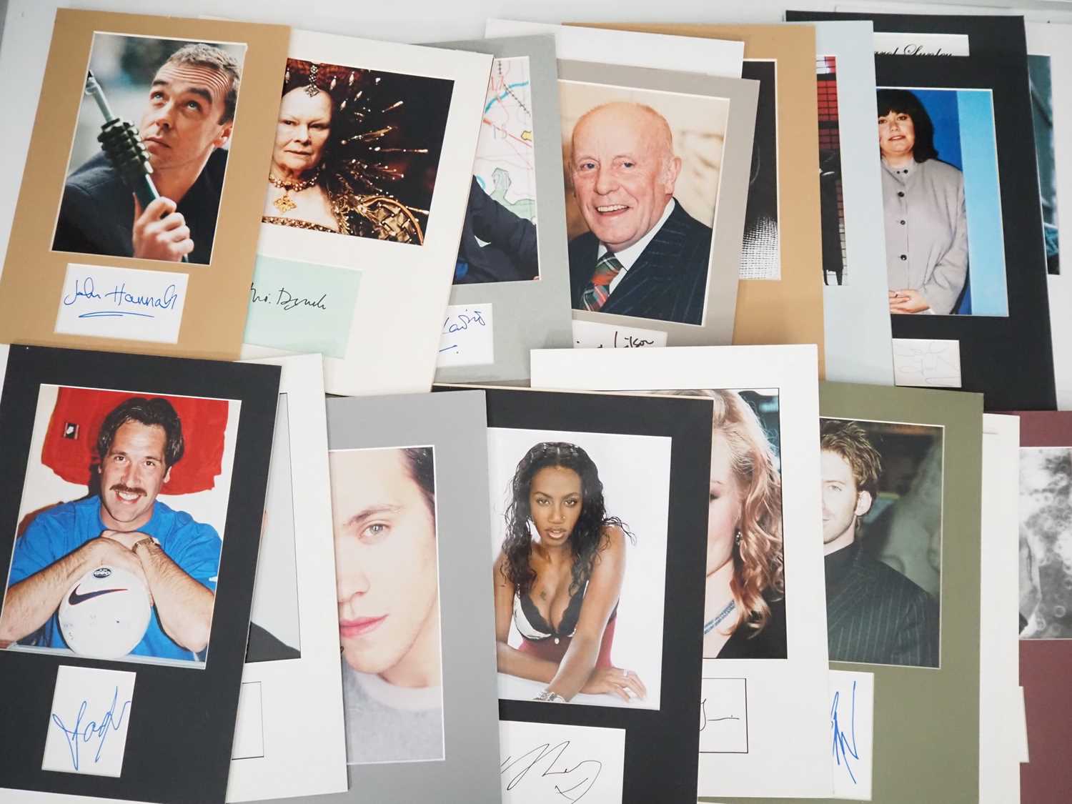 Lot 65 - A selection of mounted autographs comprising:...