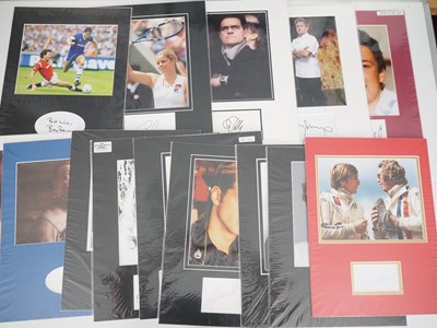 Lot 66 - A selection of mounted autographs comprising:...