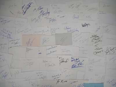 Lot 68 - A selection of signed album pages comprising:...