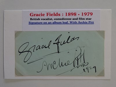 Lot 76 - GRACIE FIELDS - British vocalist, comedienne...