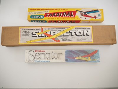 Lot 107 - A group of Balsa wood aircraft kits comprising...