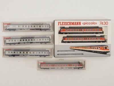 Lot 119 - A FLEISCHMANN N gauge 7430 DMU 2-car train...