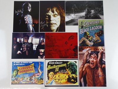 Lot 79 - HORROR: A selection of signed items:...
