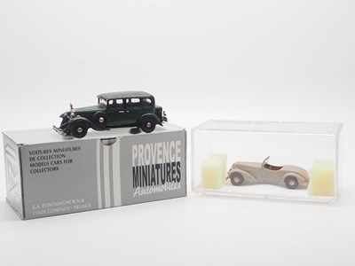 Lot 21 - A pair of 1:43 scale hand built white metal...