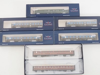 Lot 214 - A group of LILIPUT HO gauge German outline...