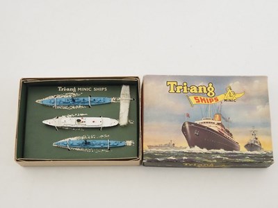 Lot 38 - A group of vintage TRI-ANG MINIC ships,...