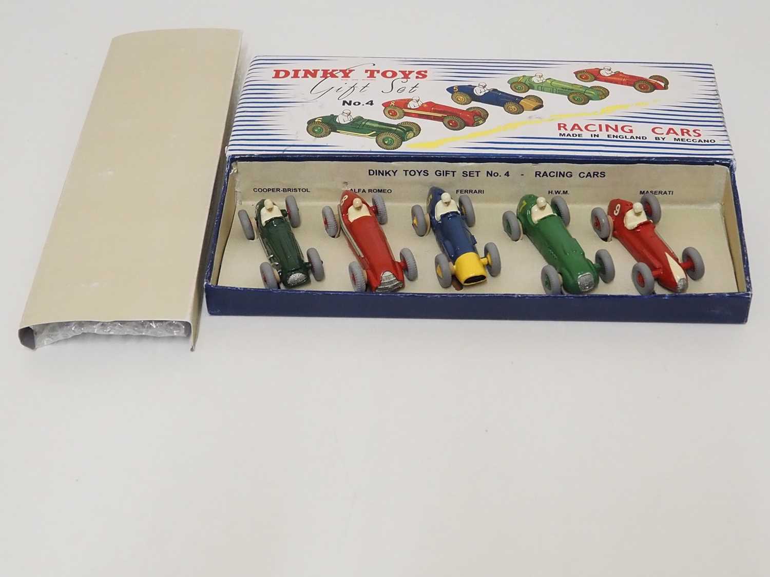 Lot 45 - A DINKY Toys Racing Cars Gift Set No. 4 - VG,...