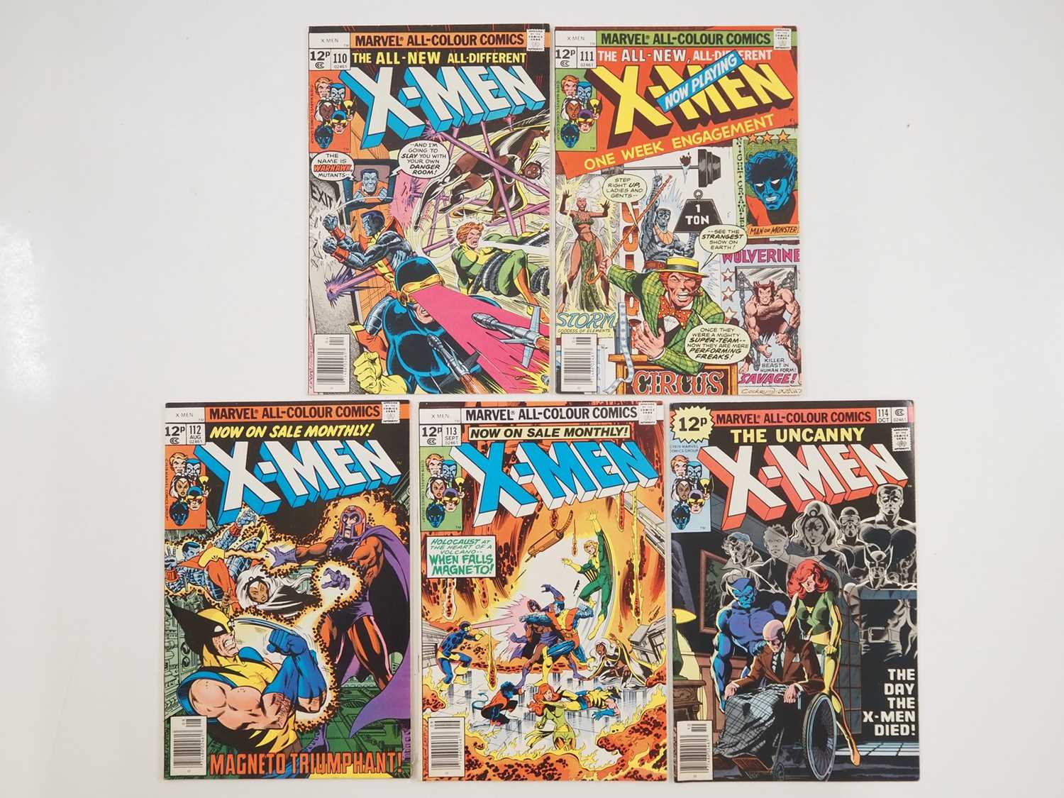 Lot 10 - UNCANNY X-MEN #110, 111, 112, 113, 114 - (5 in...