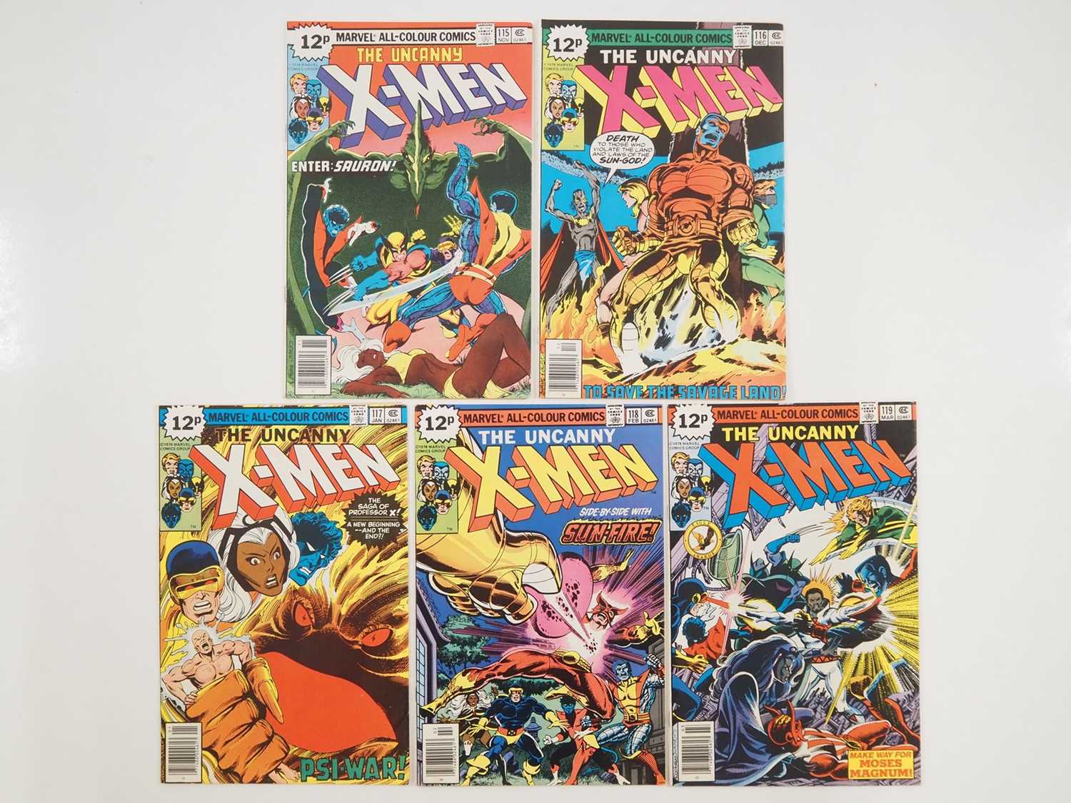 Lot 11 - UNCANNY X-MEN #115, 116, 117, 118, 119 - (5 in...