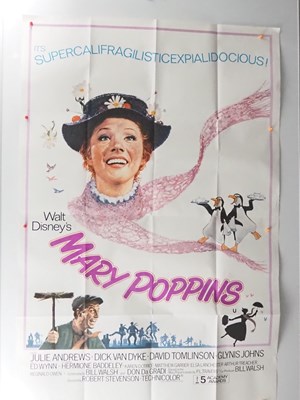 Lot 129 - WALT DISNEY: MARY POPPINS (1964) - A 60" x 40"...