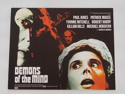 Lot 189 - DEMONS OF THE MIND (1972) - A one sheet film...