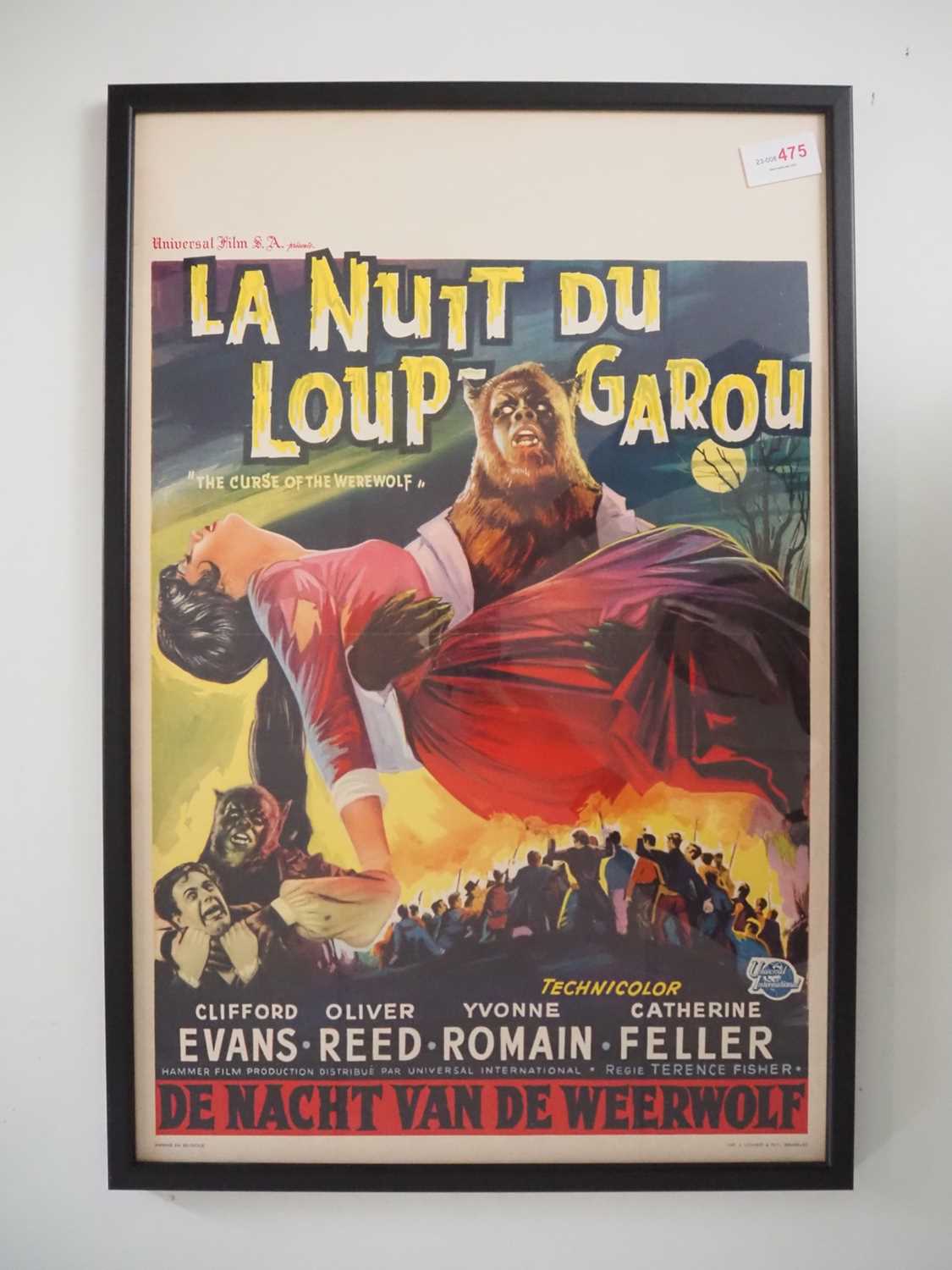 Lot 194 - LA NUIT DU LOUP GAROU (1961) Belgian Affiche