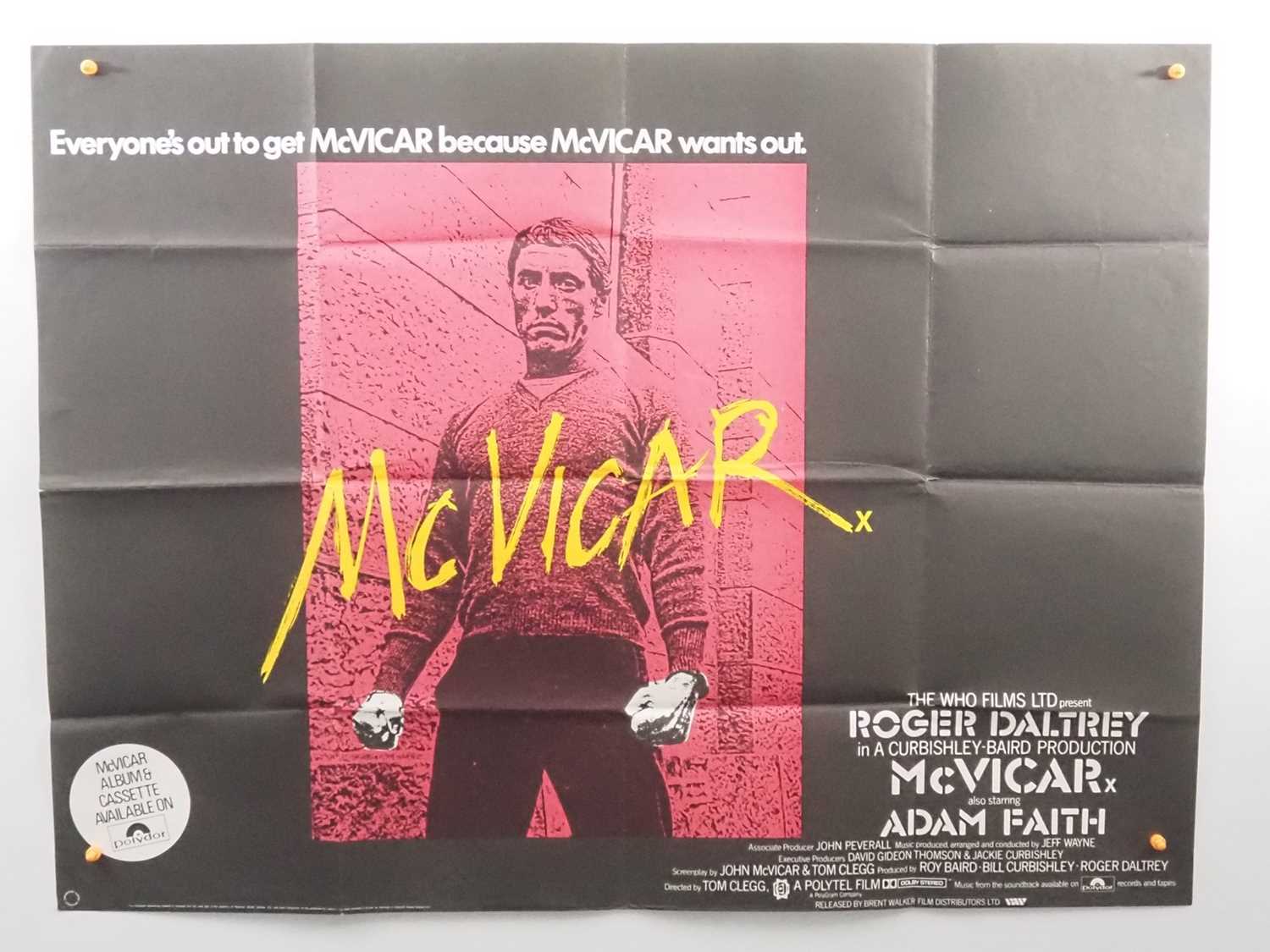 Lot 555 - THE WHO 'MCVICAR' (1980) UK Quad film poster -...