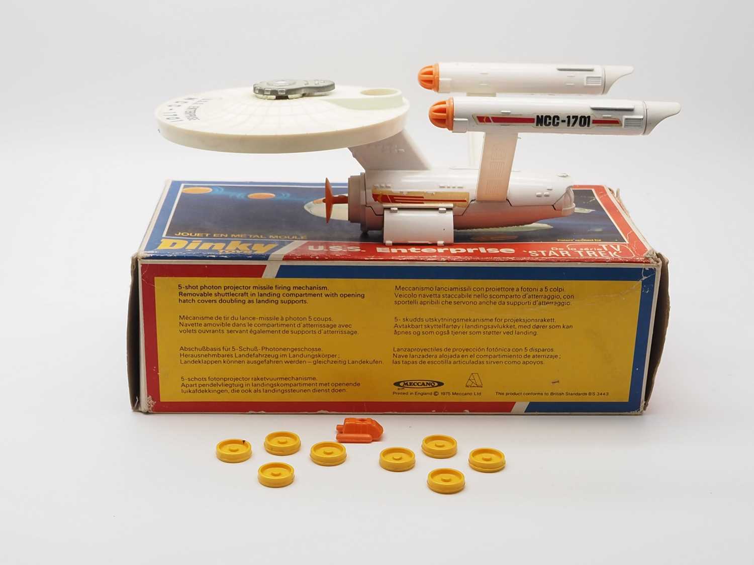 Lot 36 - A DINKY 358 'Star Trek' USS Enterprise, white,...