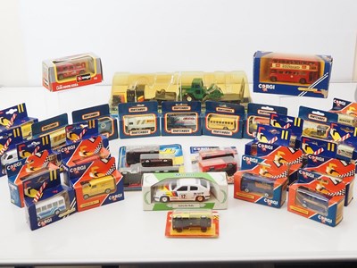 Lot 44 - A mixed group of boxed diecast vans, buses,...