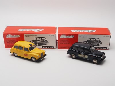 Lot 86 - A pair of hand built 1:43 scale white metal...