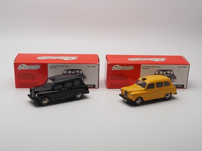 Lot 94 - A pair of hand built 1:43 scale white metal...