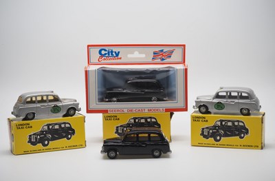 Lot 123 - A group of 1:43 scale diecast Austin FX4...