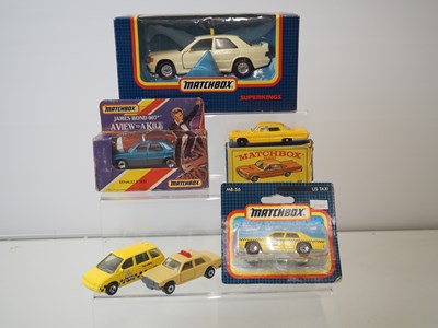 Lot 138 - A group of boxed and unboxed MATCHBOX taxis of...