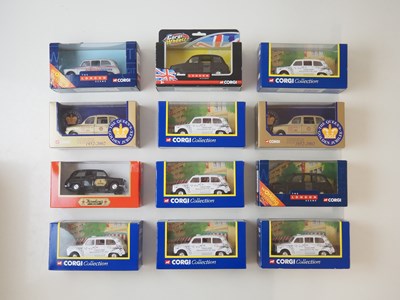 Lot 156 - A group of CORGI TOYS TXI and FX4 taxis - VG/E...