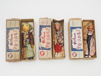 Lot 220 - A group of three original PELHAM PUPPETS in...