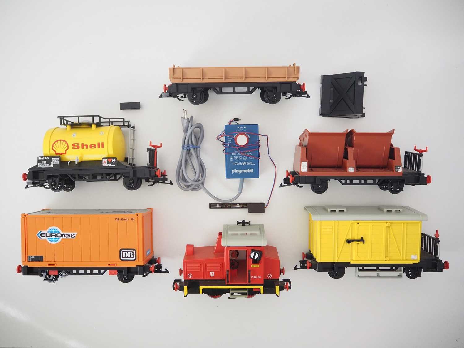Lot 517 - A group of PLAYMOBIL G scale trains and...