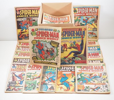 Lot 212 - SPIDER-MAN COMICS WEEKLY #1 to 37, 39 to 59,...