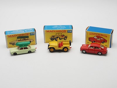 Lot 9 - A group of MATCHBOX Regular Wheels automobiles,...