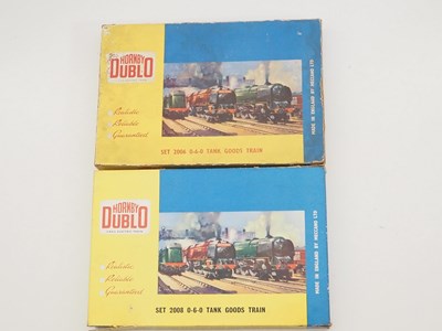 Lot 582 - A pair of HORNBY DUBLO OO gauge 2-rail goods...