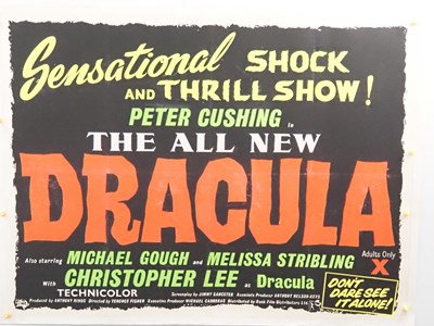 Lot 493 - DRACULA (1958) - UK Quad Style B - linen...