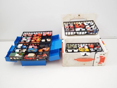 Lot 96 - A pair of MATCHBOX car carry cases from the...