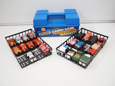Lot 96 - A pair of MATCHBOX car carry cases from the...