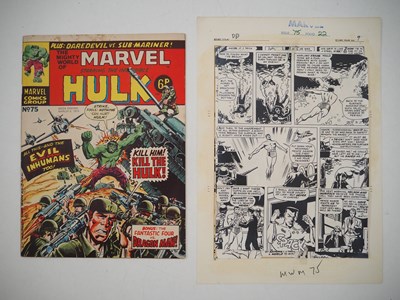 Lot 118 - MIGHTY WORLD OF MARVEL #75 - REDUNDANT ARTWORK...