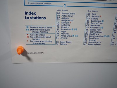 Lot 320 - A London Underground Quad Royal poster map...