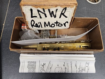 Lot 521 - A group of part built OO gauge brass and white...