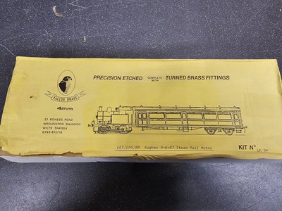 Lot 521 - A group of part built OO gauge brass and white...