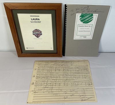 Lot 284 - A hand written sheet of music for the piece...