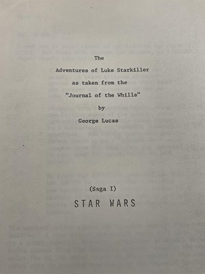 Lot 353 - A revised fourth draft of STAR WARS EPISODE 1:...
