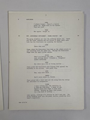 Lot 353 - A revised fourth draft of STAR WARS EPISODE 1:...
