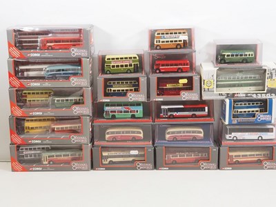 Lot 153 - A group of CORGI OOC 1:76 scale diecast buses,...