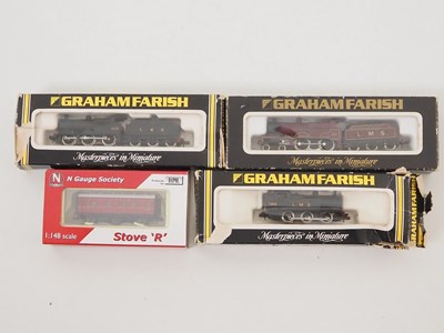 Lot 281 - A group of GRAHAM FARISH N gauge steam...