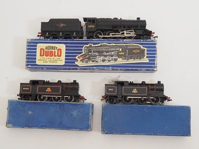 Lot 477 - A group of HORNBY DUBLO OO gauge 3-rail steam...