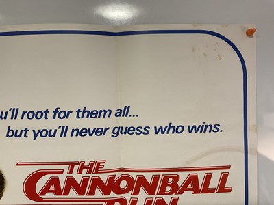 Lot 39 - THE CANNONBALL RUN (1981) - UK Quad film...