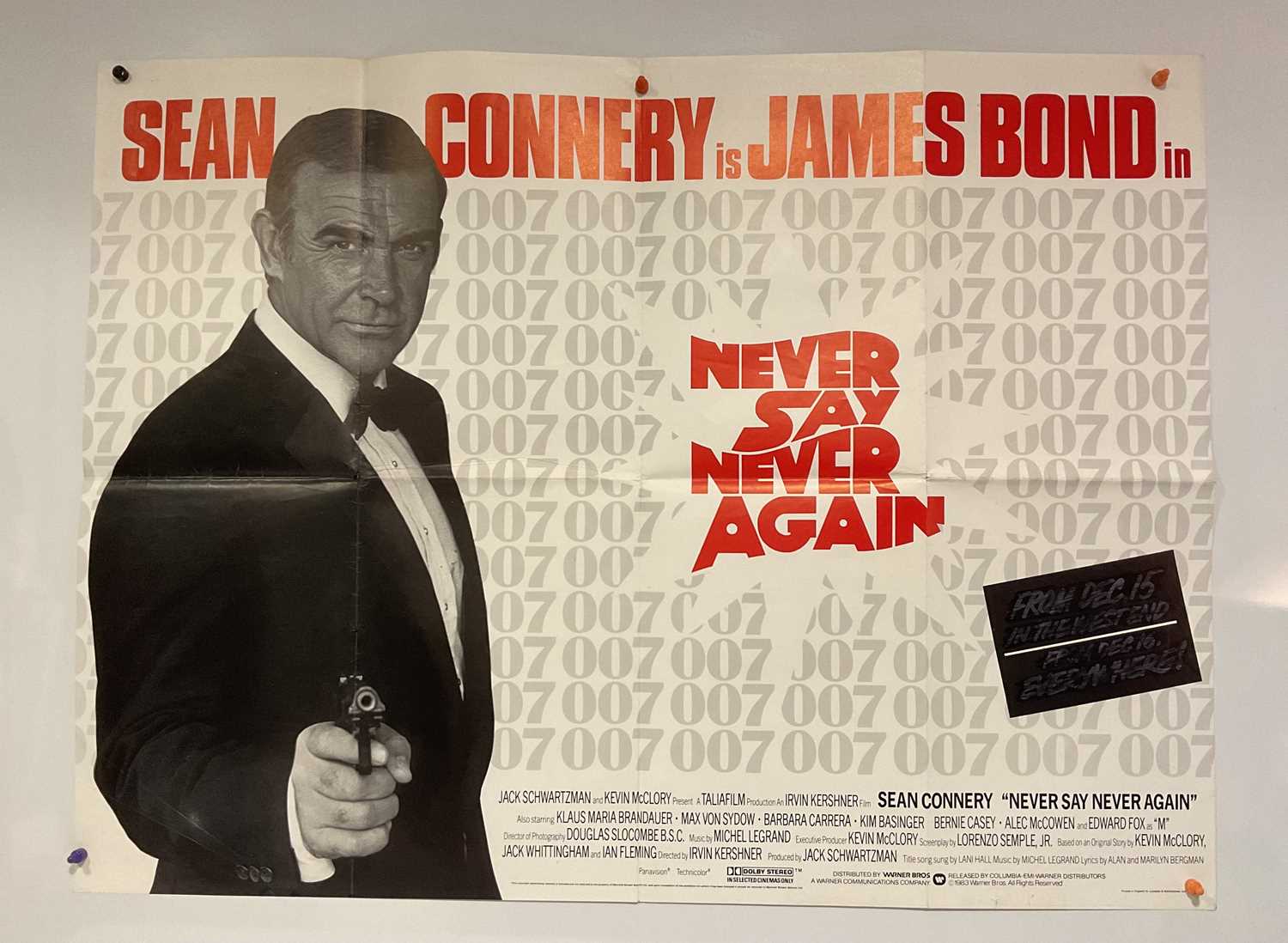 Lot 136 - JAMES BOND: NEVER SAY NEVER AGAIN (1983)...