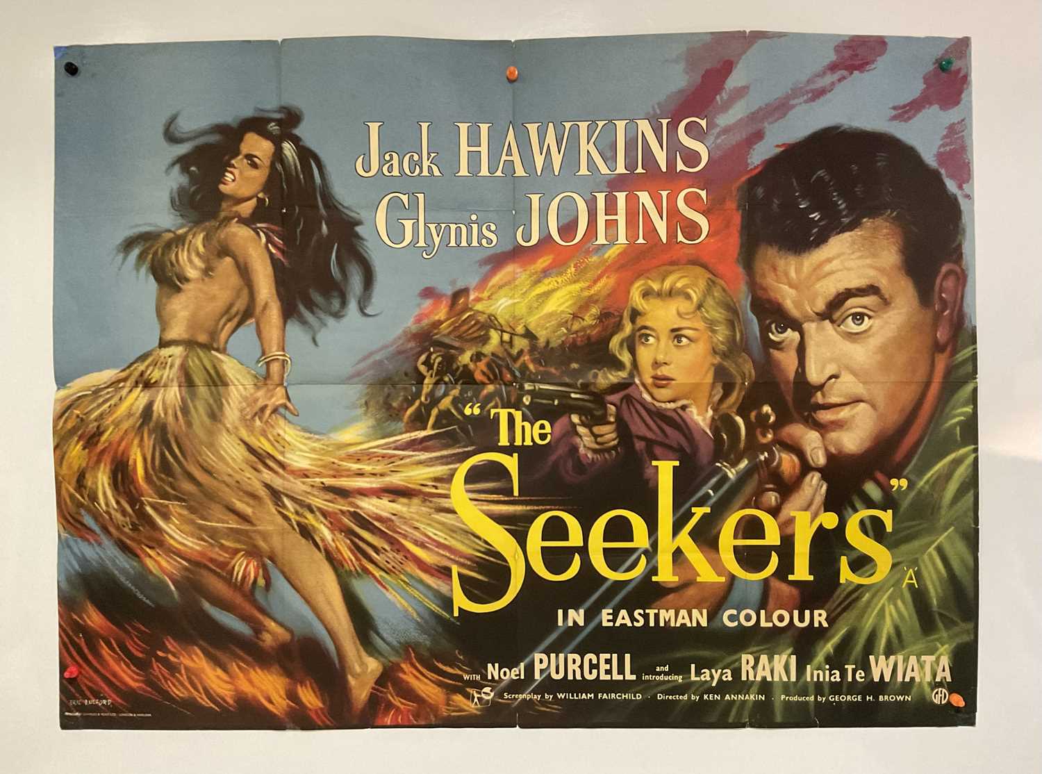 Lot 41 - THE SEEKERS (LAND OF FURY) (1954) UK Quad film...