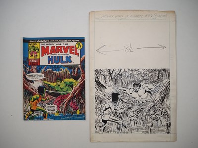 Lot 89 - MIGHTY WORLD OF MARVEL #89 ORIGINAL COVER ART...
