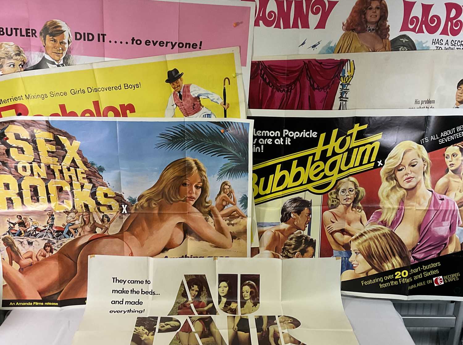 Lot 69 - A group of Tom Chantrell UK Quad comedy film...
