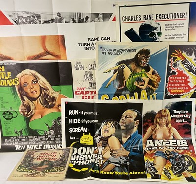 Lot 92 - A selection of thriller film UK Quad film...