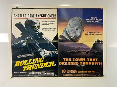 Lot 92 - A selection of thriller film UK Quad film...